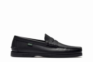 Black Paraboot Coraux Men's Loafers | UQZ6763EU