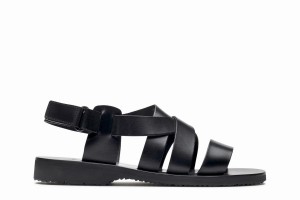 Black Paraboot Noumea Men's Sandals | TVA6115AW