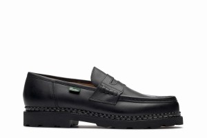 Black Paraboot Reims Men's Loafers | EUB2265RO