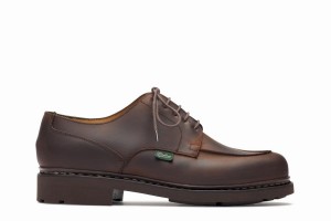 Dark Brown Paraboot Chambord Men's Derby Shoes | HUV5899OX