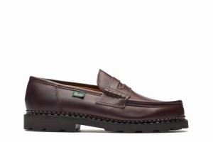 Dark Brown Paraboot Reims Men's Loafers | NLJ3389BY