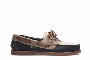 White Black Brown Paraboot Barth Men's Boat Shoes | QZN6038XI