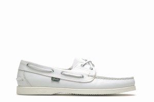 White Paraboot Barth Men's Boat Shoes | UOV640LN