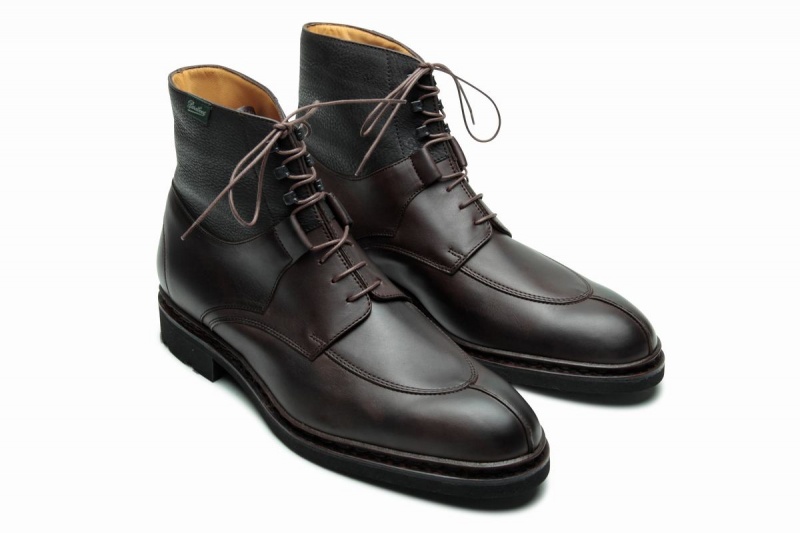 Black Brown Paraboot Beaumont Men's Ankle Boots | GDW1394UH