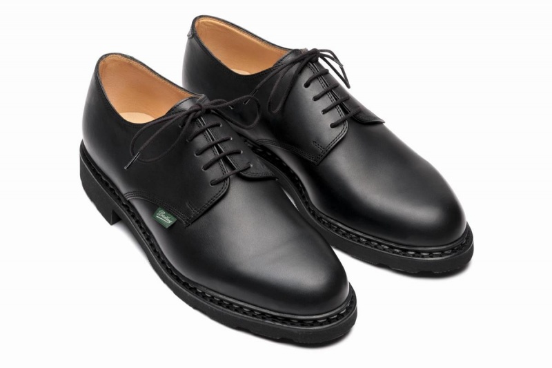 Black Paraboot Arles Men's Derby Shoes | NJK7635PF