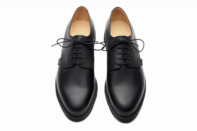 Black Paraboot Arles Men's Derby Shoes | NJK7635PF