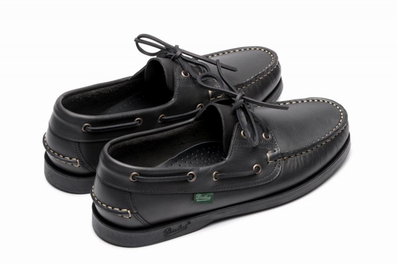 Black Paraboot Barth Men's Boat Shoes | ALD4825AT