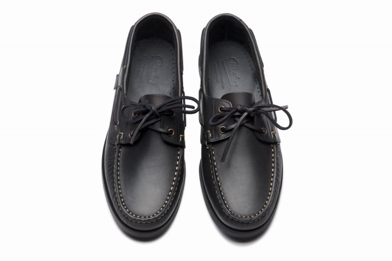 Black Paraboot Barth Men's Boat Shoes | ALD4825AT