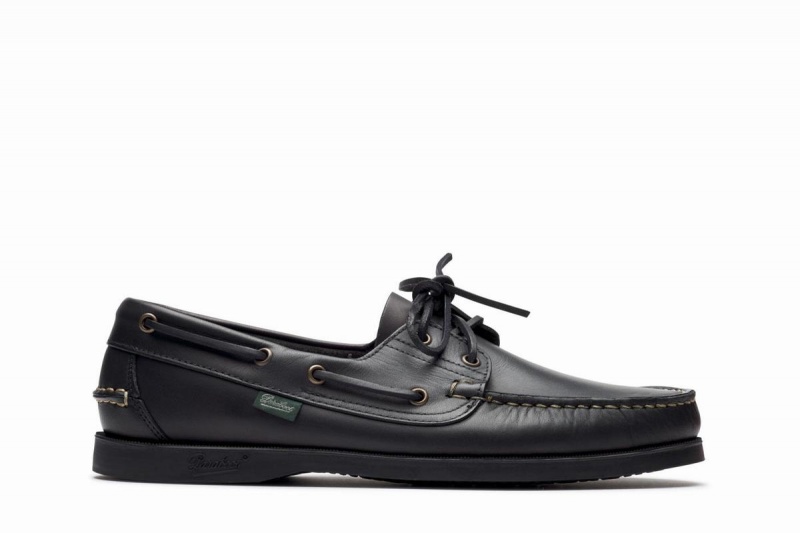 Black Paraboot Barth Men\'s Boat Shoes | ALD4825AT