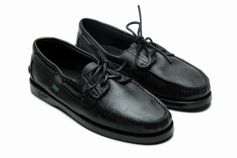 Black Paraboot Barth Men's Boat Shoes | BNT9241ES