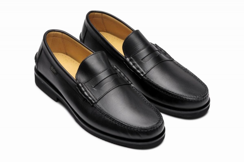 Black Paraboot Brighton Men's Loafers | YLT331JR