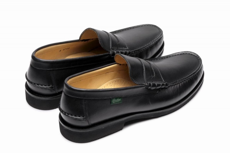 Black Paraboot Brighton Men's Loafers | YLT331JR