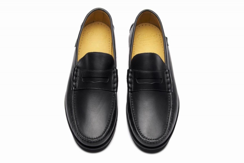 Black Paraboot Brighton Men's Loafers | YLT331JR