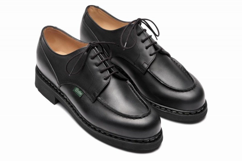 Black Paraboot Chambord Men's Derby Shoes | NXM9579CB