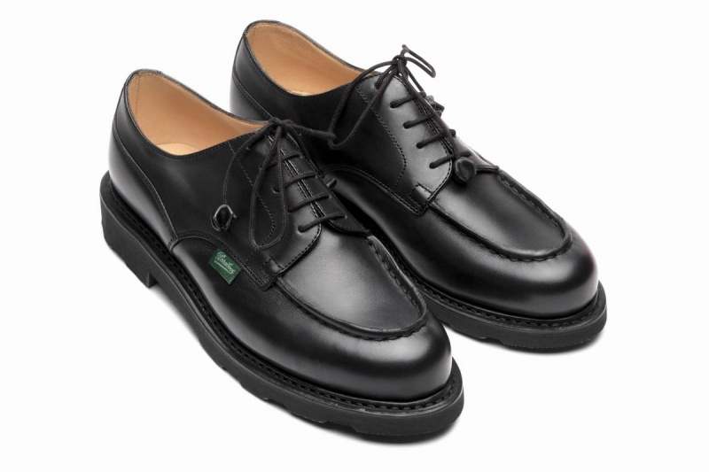 Black Paraboot Chambord Women's Derby Shoes | VEG6534KM