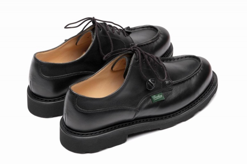 Black Paraboot Chambord Women's Derby Shoes | VEG6534KM