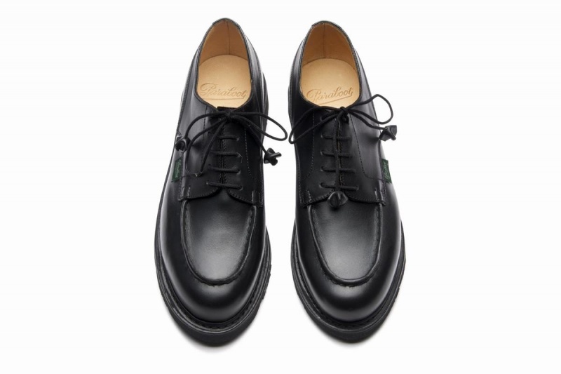 Black Paraboot Chambord Women's Derby Shoes | VEG6534KM