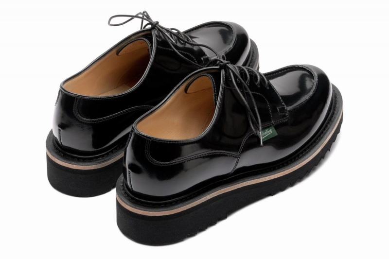 Black Paraboot Chambord Women's Derby Shoes | WPI7365FF