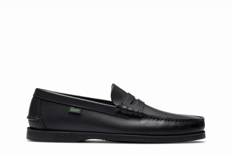 Black Paraboot Coraux Men\'s Loafers | UQZ6763EU