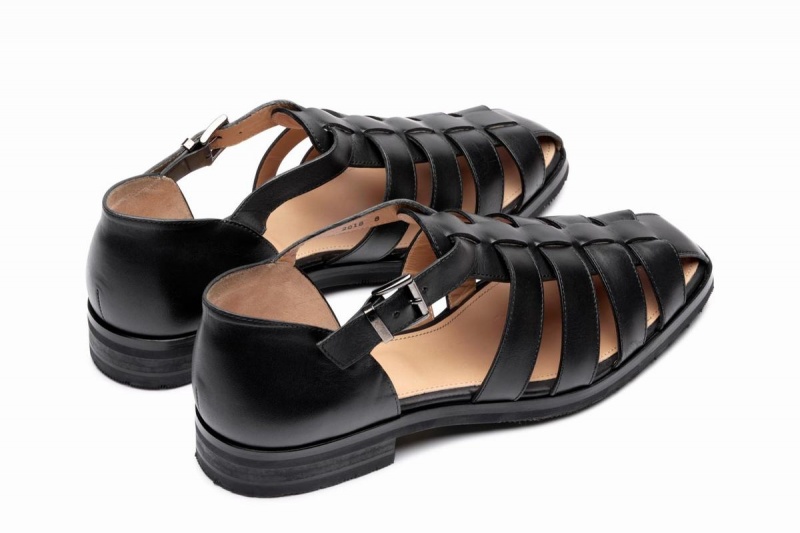 Black Paraboot Ferret Men's Sandals | OVJ9416CG