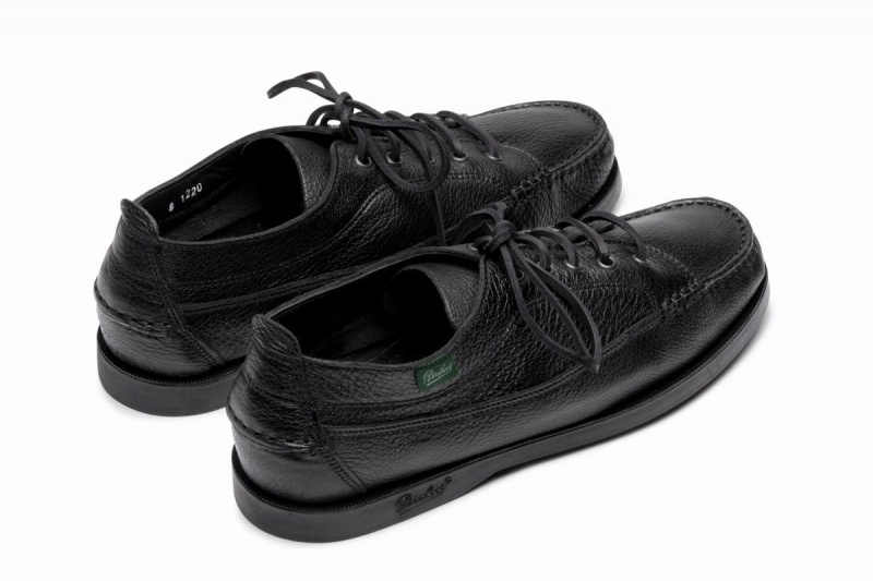 Black Paraboot Malibu Men's Boat Shoes | UOU208UZ