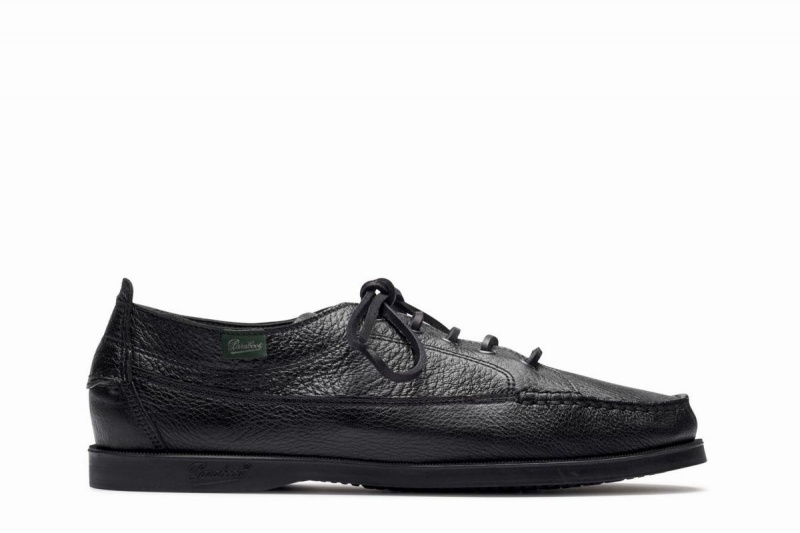 Black Paraboot Malibu Men\'s Boat Shoes | UOU208UZ