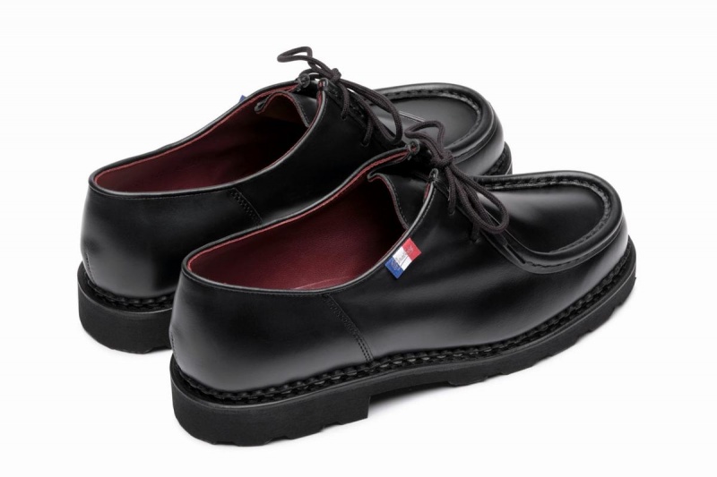 Black Paraboot Michael Bbr Men's Derby Shoes | ICG889PV