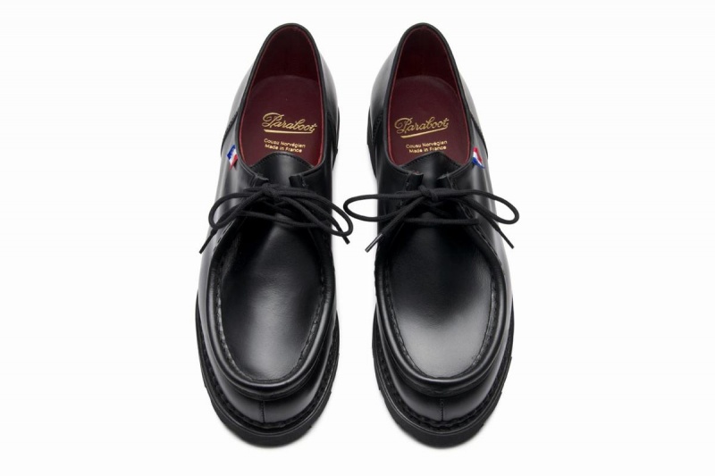 Black Paraboot Michael Bbr Men's Derby Shoes | ICG889PV