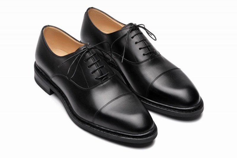 Black Paraboot Montaigne Men's Oxfords Shoes | OXF525PP