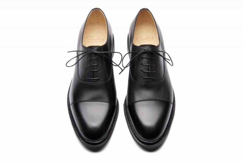 Black Paraboot Montaigne Men's Oxfords Shoes | OXF525PP