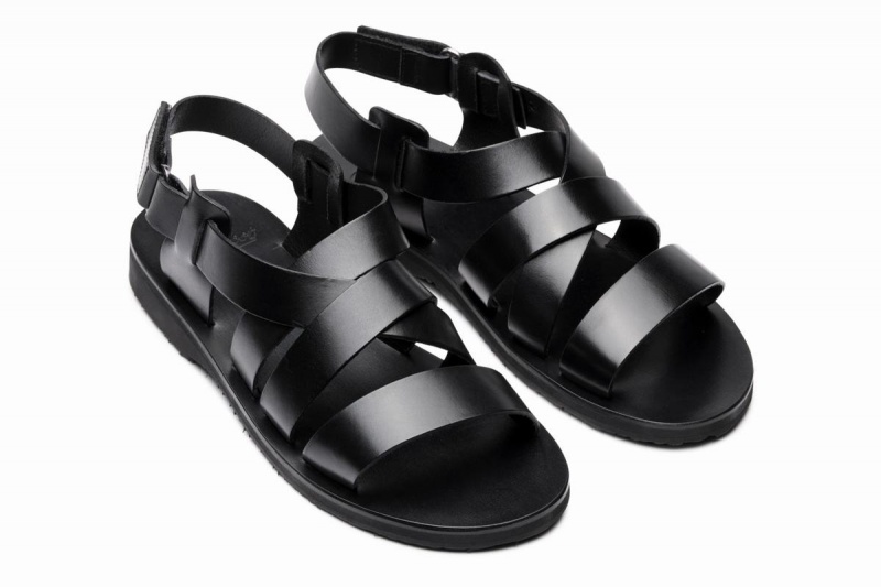 Black Paraboot Noumea Men's Sandals | TVA6115AW