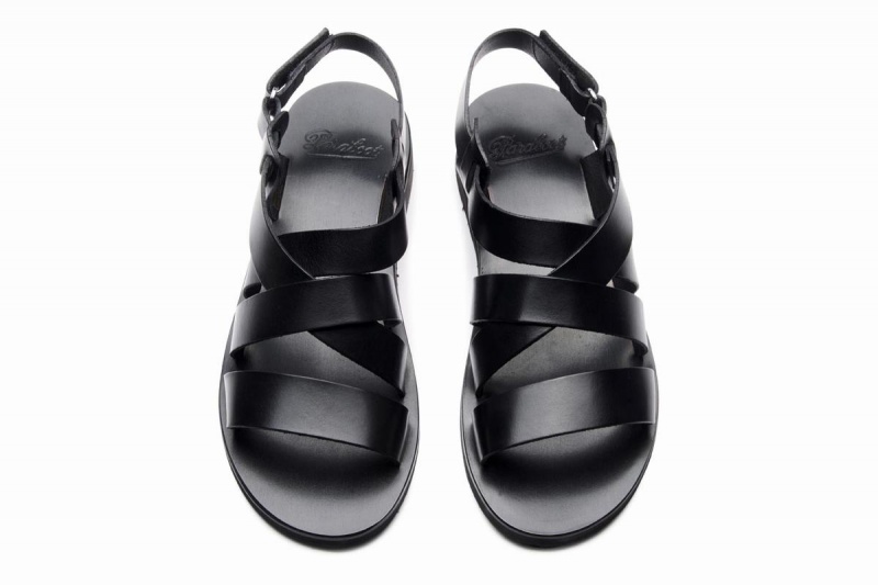 Black Paraboot Noumea Men's Sandals | TVA6115AW