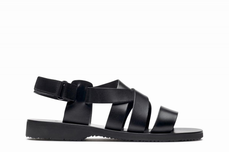 Black Paraboot Noumea Men\'s Sandals | TVA6115AW