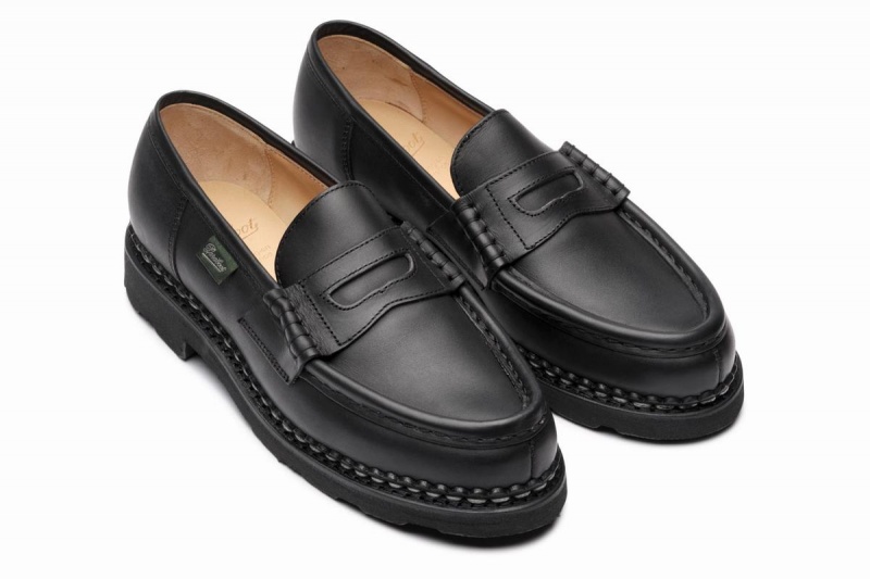 Black Paraboot Orsay Women's Loafers | HVC9637EN