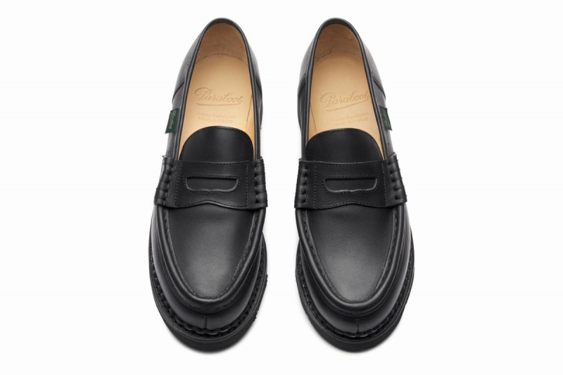 Black Paraboot Orsay Women's Loafers | HVC9637EN