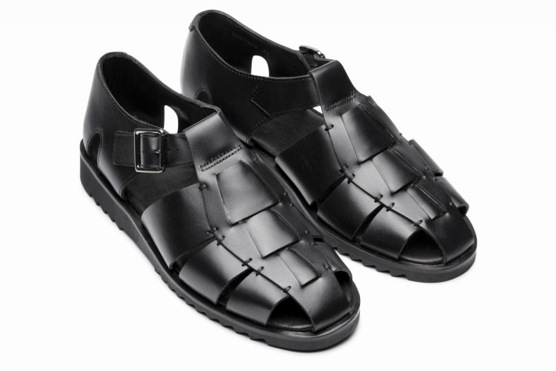 Black Paraboot Pacific Men's Sandals | CHM5737NR