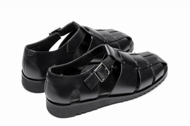 Black Paraboot Pacific Men's Sandals | CHM5737NR