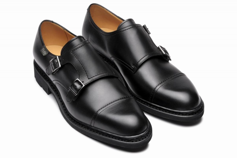 Black Paraboot Poe Men's Derby Shoes | YHT8527TT