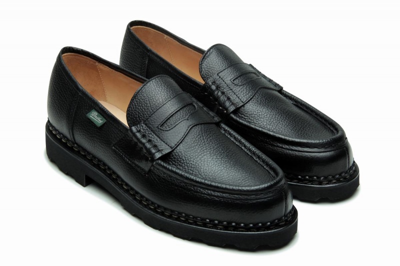 Black Paraboot Reims Men's Loafers | RDM8691BQ