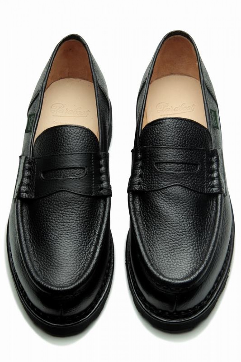 Black Paraboot Reims Men's Loafers | RDM8691BQ