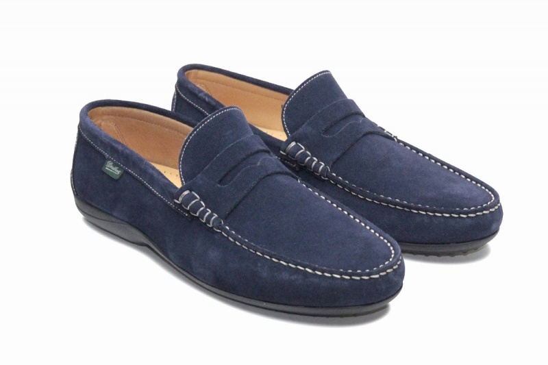 Blue Paraboot Cabrio Men's Loafers | EZF2419EA