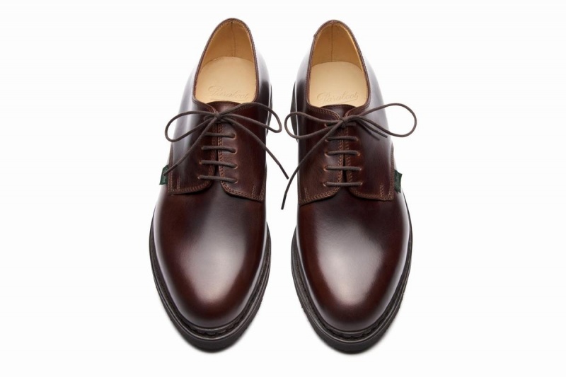 Brown Black Paraboot Arles Men's Derby Shoes | ZWC4113FM