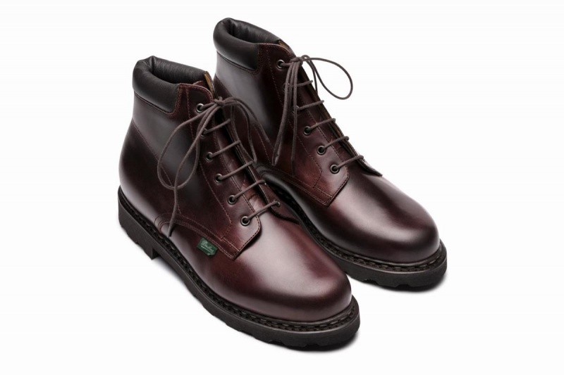 Brown Black Paraboot Bergerac Men's Ankle Boots | TWX8968EM