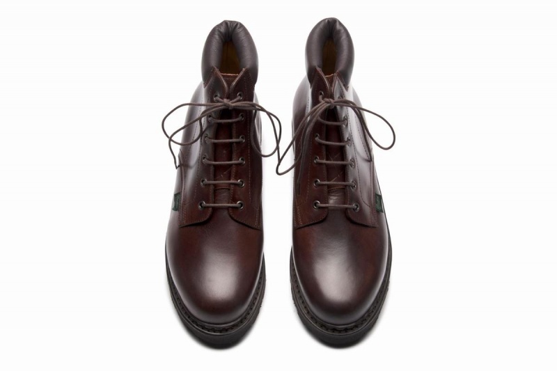 Brown Black Paraboot Bergerac Men's Ankle Boots | TWX8968EM