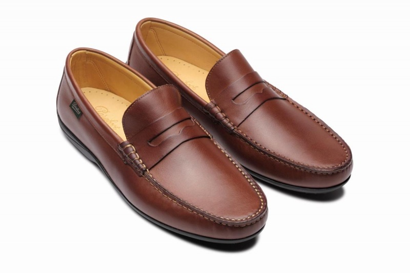 Brown Paraboot Cabrio Men's Loafers | RIU3224KW