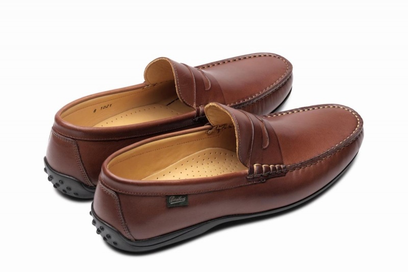 Brown Paraboot Cabrio Men's Loafers | RIU3224KW