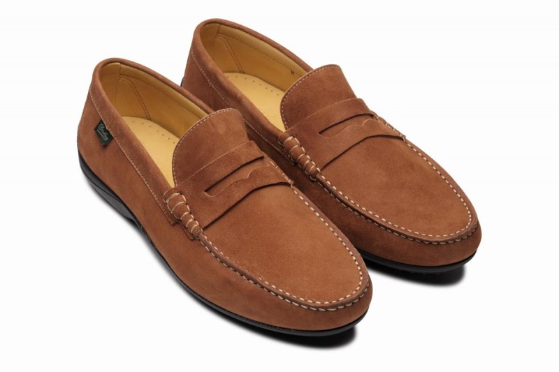 Brown Paraboot Cabrio Men's Loafers | TXR2627GR