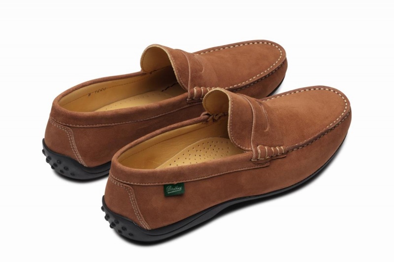 Brown Paraboot Cabrio Men's Loafers | TXR2627GR