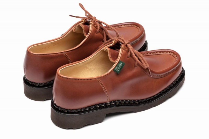 Brown Paraboot Michael F Women's Derby Shoes | VWO3025KZ