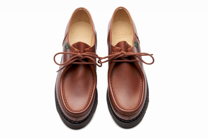 Brown Paraboot Michael F Women's Derby Shoes | VWO3025KZ